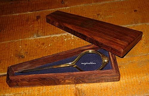 Stechzirkel- Einhand aus Messing in dekorativer Holzbox- Marinezirkel