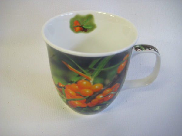 Porzellan- Tasse, Kaffeepott, Becher, maritim - Sanddorn - deutsches Produktdesign